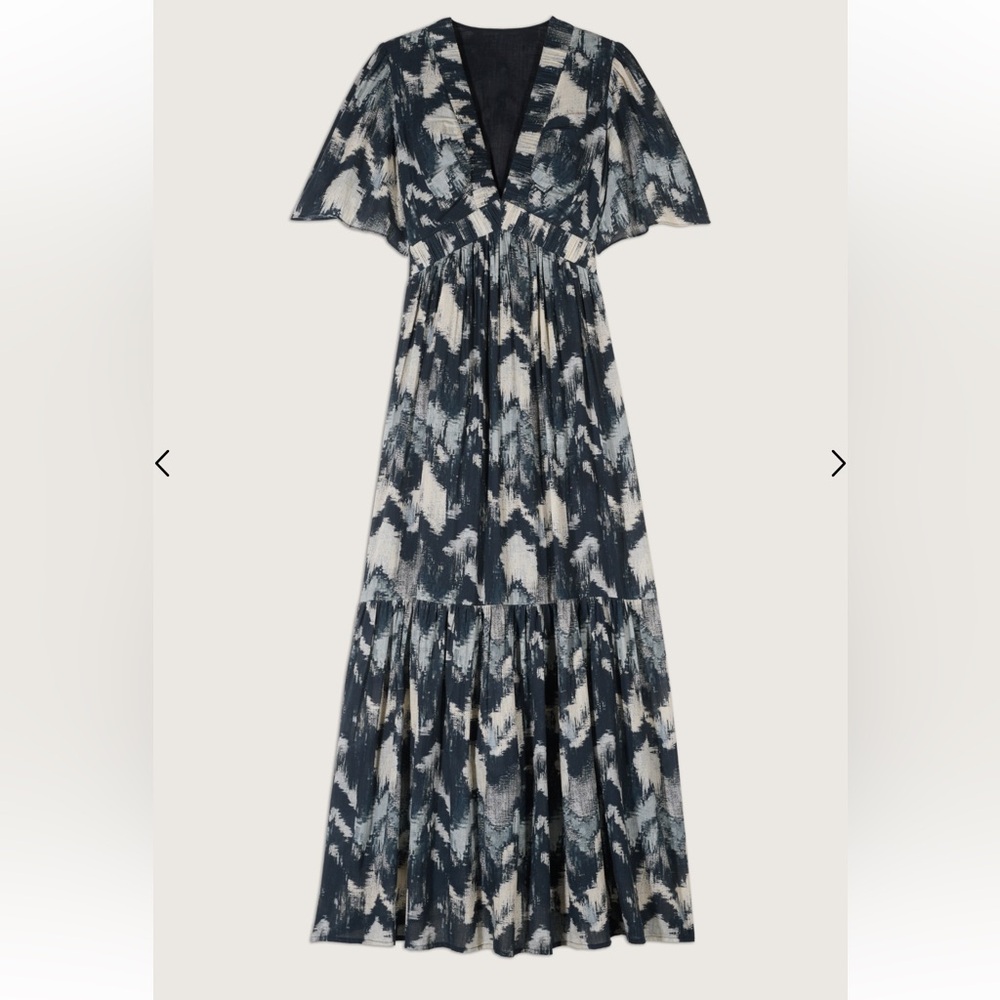 ba&sh Black and Cream Maxi Dress - Picture 10 of 12